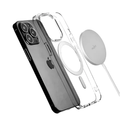 PURO - Magnetická bezdrôtová nabíjačka MagSafe, 15 W, svetlá modrá