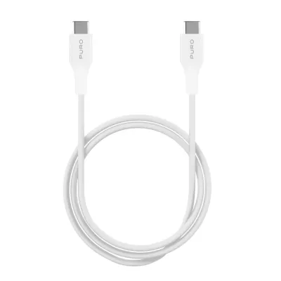 PURO - Kábel USB-C/USB-C, 30 W, Power Delivery, 2 m, biela