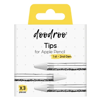 doodroo - Náhradné špičky pre Apple Pencil 1st - 2nd Gen, 3 kusy, biela