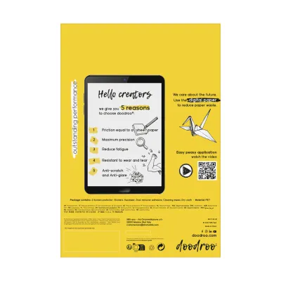 doodroo - Ochranná fólia pre iPad Air 13"/Pro 13", číra