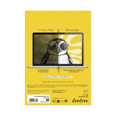 doodroo - Ochranná fólia Privacy pre MacBook Pro 15,6", číra