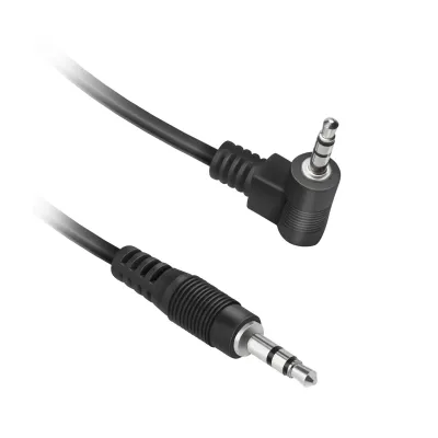 Ekon - Audio kábel jack 3,5 mm M 90°, 50 cm, čierna