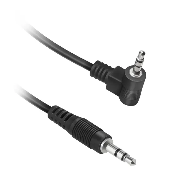 Ekon - Audio kábel jack 3,5 mm M 90°, 50 cm, čierna