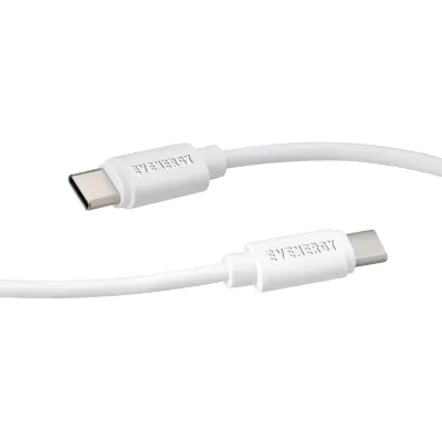 EVENERGY - Kábel USB-C/USB-C, 25 W, 1 m, biela