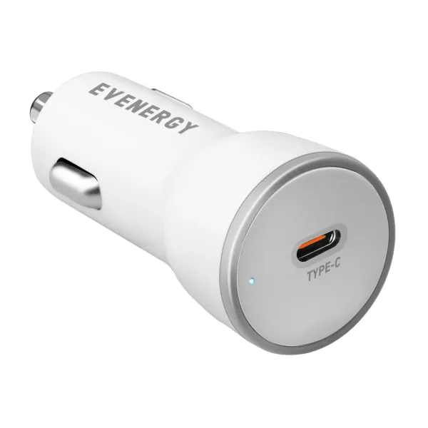 EVENERGY - Autoadaptér USB-C, 15 W, biela