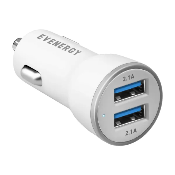 EVENERGY - Autonabíjačka 2x USB-A 2,1 A, biela