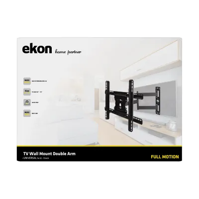 Ekon - Nástenný držiak s dvojitým ramenom pre TV, 32 - 75'', 50 kg