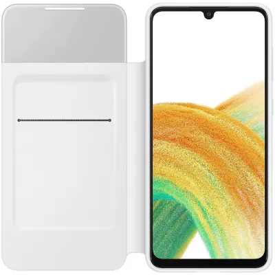 Samsung - poškodené balenie, Puzdro knižkové S View pre Samsung Galaxy A33 5G, biela