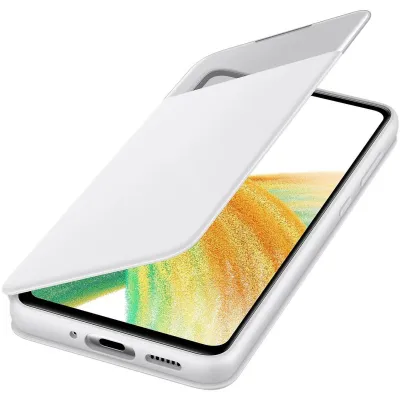 Samsung - poškodené balenie, Puzdro knižkové S View pre Samsung Galaxy A33 5G, biela