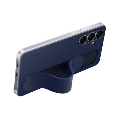 Samsung - Puzdro Standing Grip s pútkom pre Samsung Galaxy S25 FE, tmavá modrá