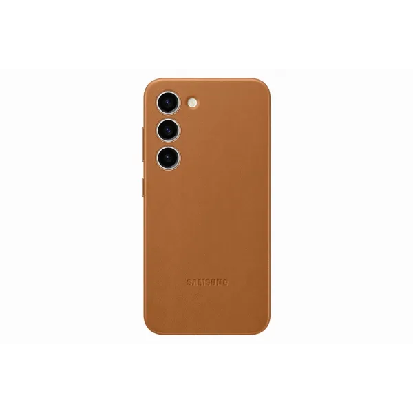 Samsung - poškodené balenie, Puzdro kožené pre Samsung Galaxy S23+, camel