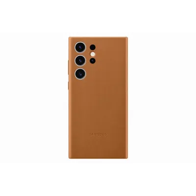 Samsung - Puzdro kožené pre Samsung Galaxy S23 Ultra, camel