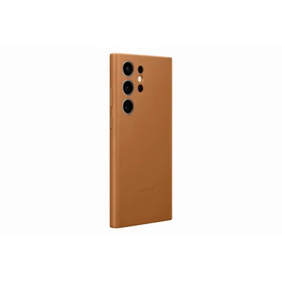 Samsung - Puzdro kožené pre Samsung Galaxy S23 Ultra, camel