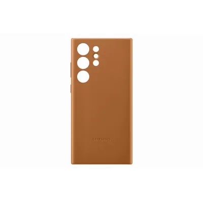 Samsung - Puzdro kožené pre Samsung Galaxy S23 Ultra, camel
