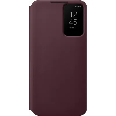 Samsung - poškodené balenie, Puzdro knižkové Clear View pre Samsung Galaxy S22+, burgundy