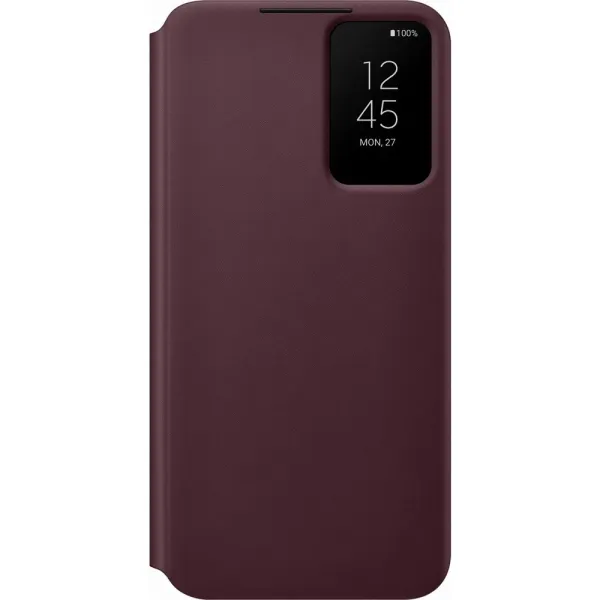 Samsung - poškodené balenie, Puzdro knižkové Clear View pre Samsung Galaxy S22+, burgundy