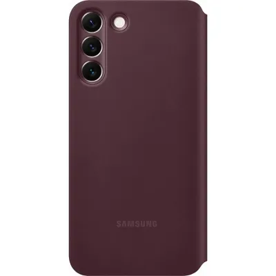 Samsung - poškodené balenie, Puzdro knižkové Clear View pre Samsung Galaxy S22+, burgundy