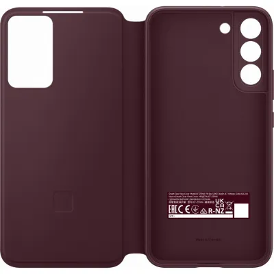 Samsung - poškodené balenie, Puzdro knižkové Clear View pre Samsung Galaxy S22+, burgundy