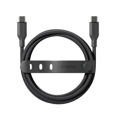 empower - Kábel USB-C, 240 W, Racing, 2 m, vesmírna čierna