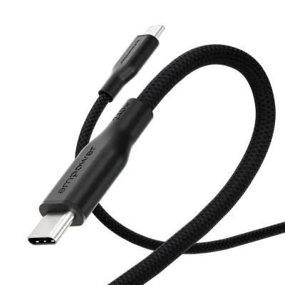 empower - Kábel USB-C, 240 W, Racing, 2 m, vesmírna čierna
