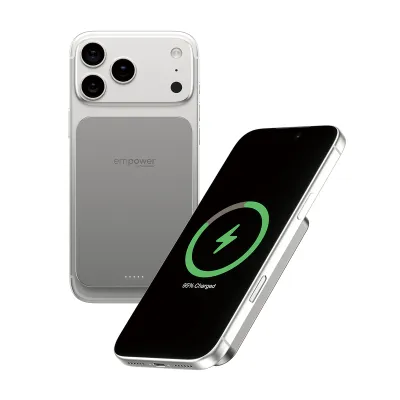 empower - Bezdrôtová PowerBank 5000 mAh 20 W, kompatibilná s MagSafe, Qi2/USB-C, titán