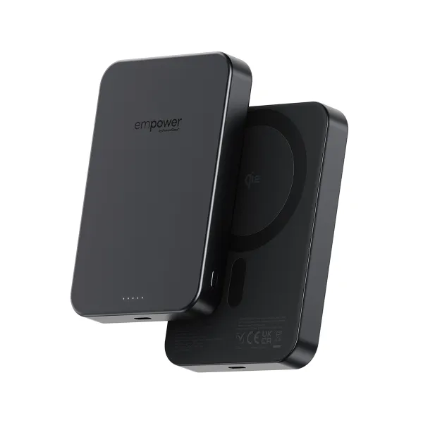 empower - Bezdrôtová PowerBank 10000 mAh 20 W, kompatibilná s MagSafe, Qi2/USB-C, vesmírna čierna
