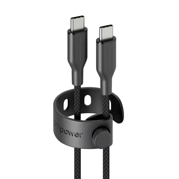 empower - Kábel USB-C, 60 W, Racing, 1,2 m, vesmírna čierna