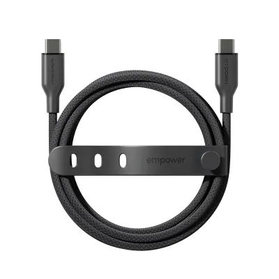 empower - Kábel USB-C, 60 W, Racing, 2 m, vesmírna čierna