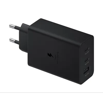 Samsung - Cestovný adaptér s rýchlonabíjaním EP-T6530, 2x USB-C/USB-A, 65 W, čierna