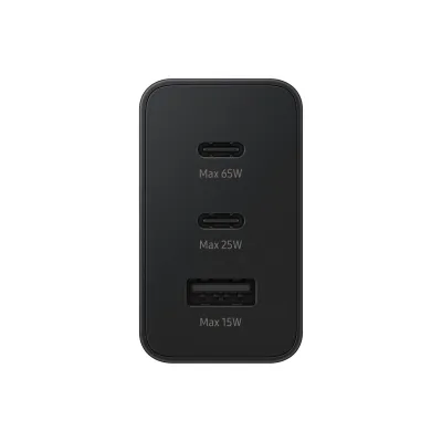 Samsung - Cestovný adaptér s rýchlonabíjaním EP-T6530, 2x USB-C/USB-A, 65 W, čierna