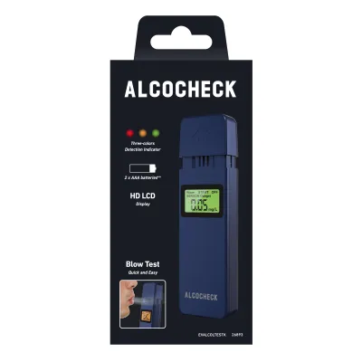 SBS - Prenosný alkohol tester ALCOCHECK, modrá