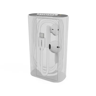 EVENERGY - Stereo slúchadlá Semi in-ear, USB-C, biela