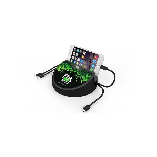 FixCharge - Barista Pro nabíjacia stanica MFI, USB-C, Micro-USB, USB-A