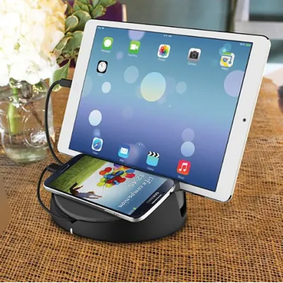 FixCharge - Barista Pro nabíjacia stanica MFI, USB-C, Micro-USB, USB-A