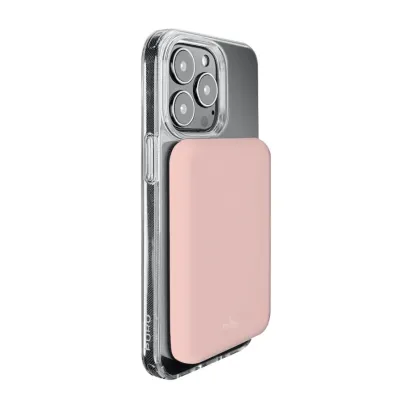 PURO - Bezdrôtová PowerBank Slim Power Mag 4000 mAh, MagSafe, USB-C, ružová