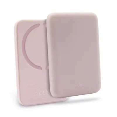 PURO - Bezdrôtová PowerBank Slim Power Mag 4000 mAh, MagSafe, USB-C, ružová