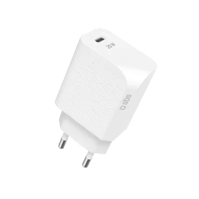SBS - Cestovný adaptér green_e line USB-C, PD 20 W, biela