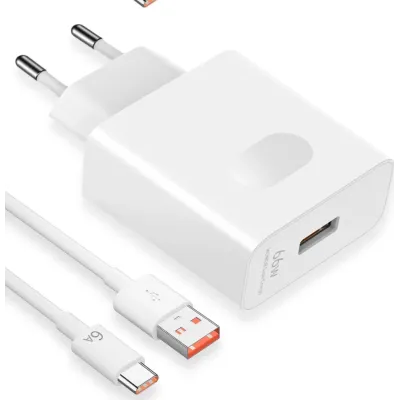 Honor - Cestovný adaptér USB-A, 66 W SuperCharge, biela