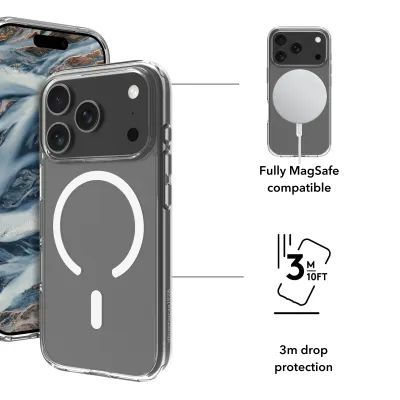 dbramante1928 - Puzdro Iceland Pro s MagSafe pre iPhone 17 Pro, transparentná