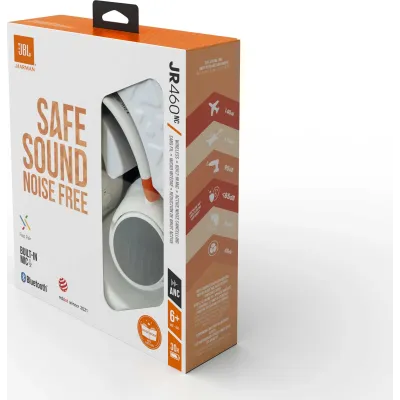 JBL - Poškodené balenie, Detské bezdrôtové slúchadlá JR460NC, biela