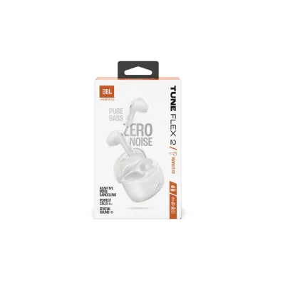 JBL - Bezdrôtové slúchadlá TWS Tune Flex 2, biela