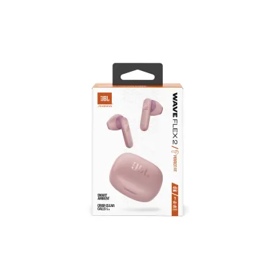 JBL - Bezdrôtové slúchadlá TWS Wave Flex 2, ružová