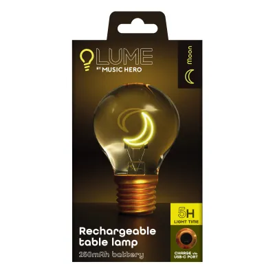 Music Hero - LUME Dobíjateľná stolná lampa Mesiac