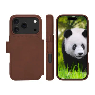 dbramante1928 - Puzdro Lynge s MagSafe pre iPhone 17 Pro, dark tan