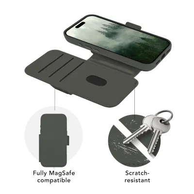 dbramante1928 - Puzdro Lynge ICON s MagSafe pre iPhone 17 Pro, forest shadow