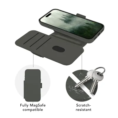 dbramante1928 - Puzdro Lynge ICON s MagSafe pre iPhone 17 Pro Max, forest shadow