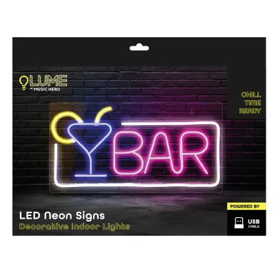 Music Hero - LUME Neónová nástenná lampa BAR