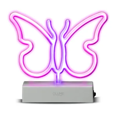 Music Hero - LUME Neónová stolná lampa Pink Butterfly Vibes