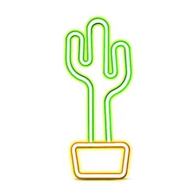 Music Hero - LUME Neónová nástenná lampa Cactus Glow On