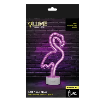 Music Hero - LUME Neónová stolná lampa Pink Flamingo Vibes